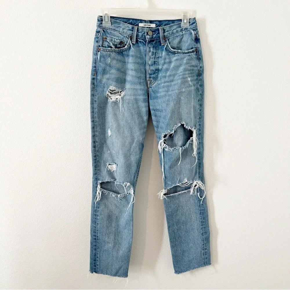 GRLFRND Karolina High-Rise Crop Jeans A Little More Love Revolve Distressed 25
